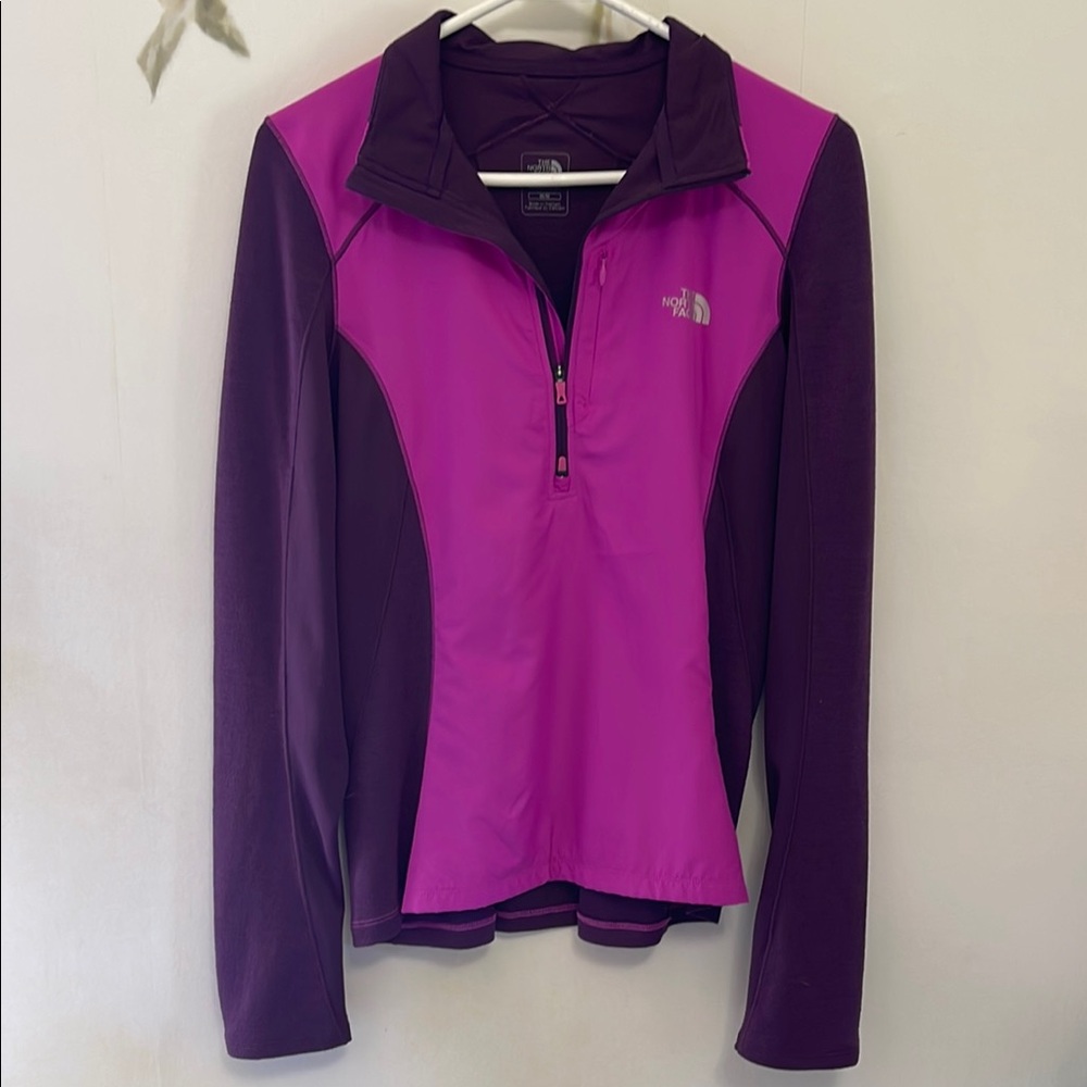 The North Face Purple Two Tone Flight Series Pullover Half-Zip Top